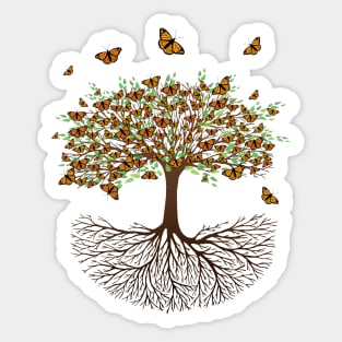 Tree of life butterfly version Sticker